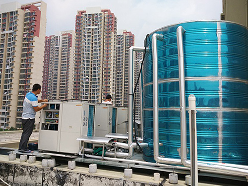 漢庭10P空氣能熱泵熱水工程